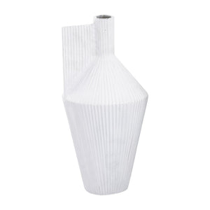 Atlas Rabel Sculptural Decorative Vase - Modern Minimalist Accent for Contemporary Home Décor & Vignettes White AC11543-01