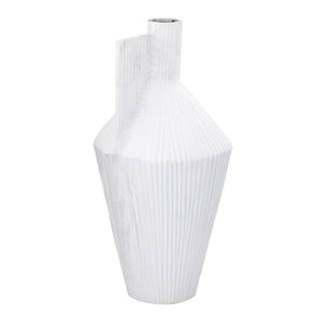 Atlas Rabel Sculptural Decorative Vase - Modern Minimalist Accent for Contemporary Home Décor & Vignettes White AC11543-01