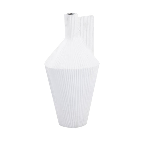 Atlas Rabel Sculptural Decorative Vase - Modern Minimalist Accent for Contemporary Home Décor & Vignettes White AC11543-01
