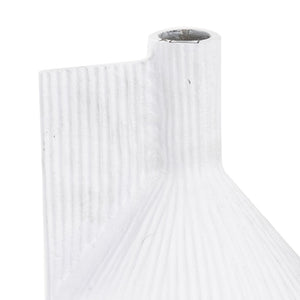 Atlas Rabel Sculptural Decorative Vase - Modern Minimalist Accent for Contemporary Home Décor & Vignettes White AC11543-01