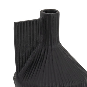 Atlas Rabel Sculptural Decorative Vase - Modern Minimalist Accent for Contemporary Home Décor & Vignettes Black AC11543-02