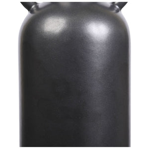 Atlas Raja Large Vase - Contemporary Black Satin Earthenware with Amphora Handles for Stylish Décor AC11547-01