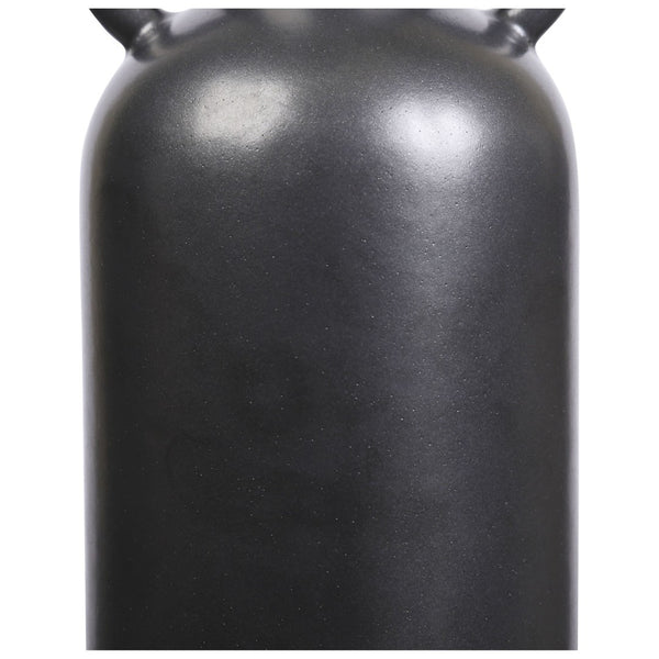 Atlas Raja Large Vase - Contemporary Black Satin Earthenware with Amphora Handles for Stylish Décor AC11547-01