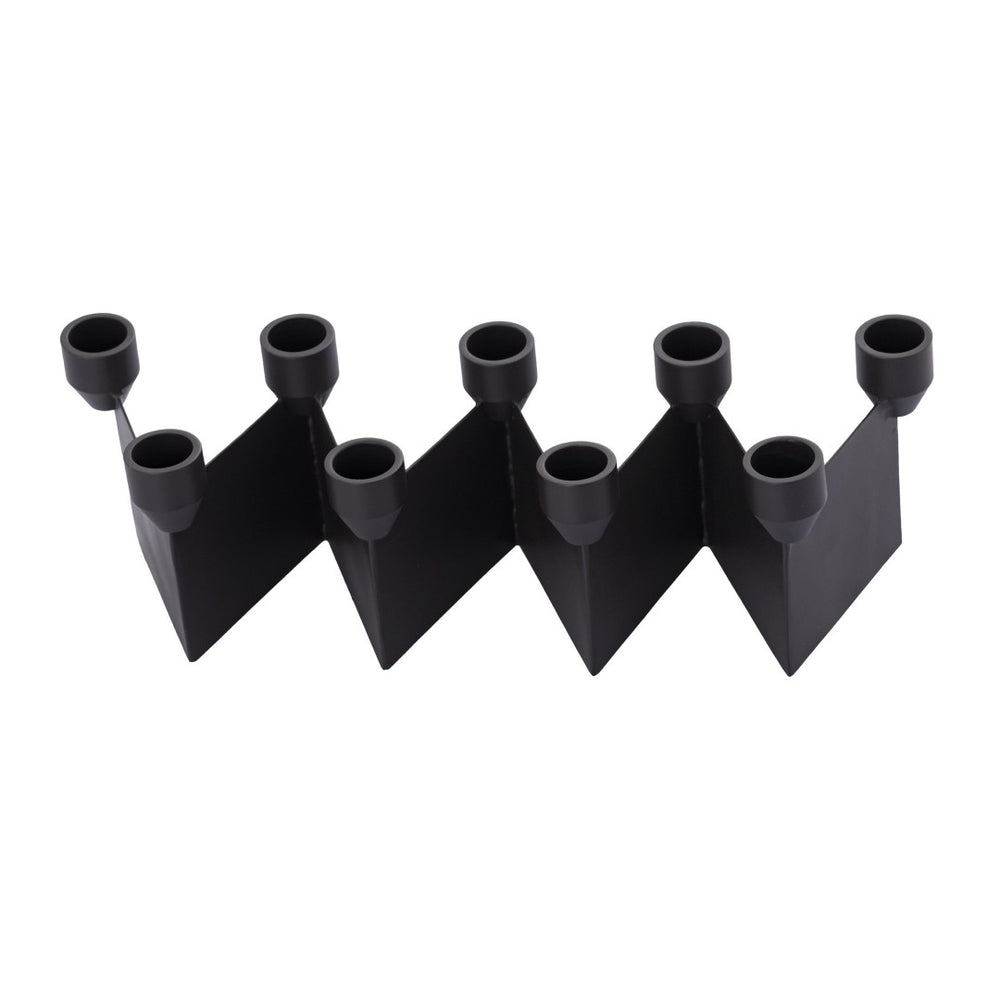 Atlas Range Multi Candleholder - Sculptural Centerpiece for 9 Taper Candles, Modern Aged Black Metal Design AC11548-01