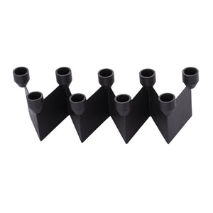 Atlas Range Multi Candleholder - Sculptural Centerpiece for 9 Taper Candles, Modern Aged Black Metal Design AC11548-01