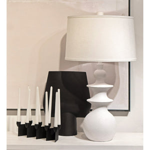 Atlas Range Multi Candleholder - Sculptural Centerpiece for 9 Taper Candles, Modern Aged Black Metal Design AC11548-01