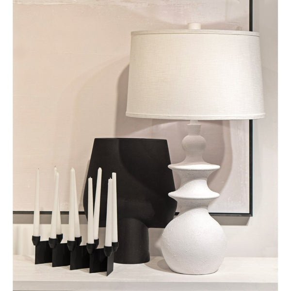 Atlas Range Multi Candleholder - Sculptural Centerpiece for 9 Taper Candles, Modern Aged Black Metal Design AC11548-01