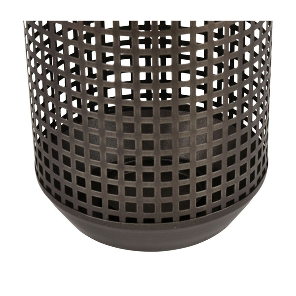 Atlas Rawmarsh Large Metal Lantern - Elegant Matte Black & Brass Design for Indoor or Outdoor Ambiance AC11549-02