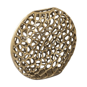 Atlas Reef Vase - Coastal-Inspired Metal Sculpture with Abstract Coral Design for Elegant Home Decor Small AC11552-01