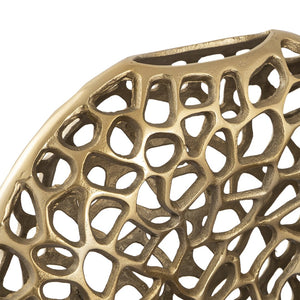 Atlas Reef Vase - Coastal-Inspired Metal Sculpture with Abstract Coral Design for Elegant Home Decor Small AC11552-01