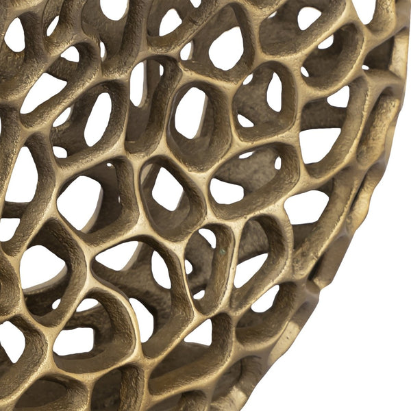 Atlas Reef Vase - Coastal-Inspired Metal Sculpture with Abstract Coral Design for Elegant Home Decor Large AC11552-02