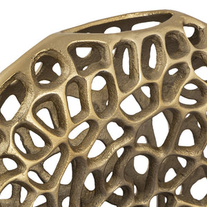 Atlas Reef Vase - Coastal-Inspired Metal Sculpture with Abstract Coral Design for Elegant Home Decor Large AC11552-02