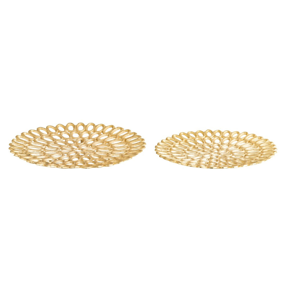 Atlas Regina Trays Set of 2 - Elegant Gold Stackable Trays for Stylish Organization and Display AC11555-01S