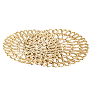 Atlas Regina Trays Set of 2 - Elegant Gold Stackable Trays for Stylish Organization and Display AC11555-01S