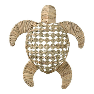 Atlas Ridley Turtle Object - Handcrafted Seagrass Sculpture for Coastal Home Decor and Natural Style Large Natural AC11557-02
