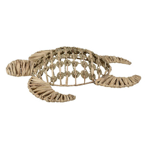 Atlas Ridley Turtle Object - Handcrafted Seagrass Sculpture for Coastal Home Decor and Natural Style Large Natural AC11557-02