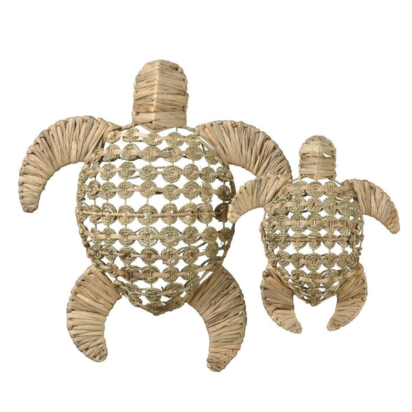Atlas Ridley Turtle Object - Handcrafted Seagrass Sculpture for Coastal Home Decor and Natural Style Large Natural AC11557-02