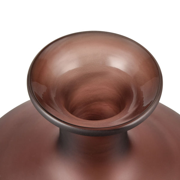 Atlas Riven Vase - Elegant Matte Glass Accent for Timeless Home Decor and Stylish Tabletop Arrangements Small AC11559-01