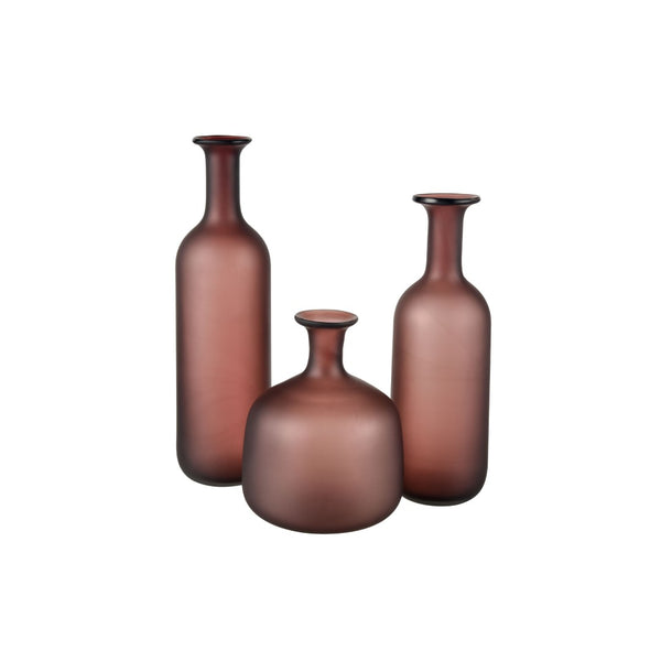 Atlas Riven Vase - Elegant Matte Glass Accent for Timeless Home Decor and Stylish Tabletop Arrangements Large AC11559-03