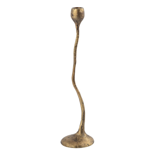 Atlas Rosen Candleholder Set of 3 - Elegant Brass Finish Taper Holders for Dining Tables & Decor AC11565-01S