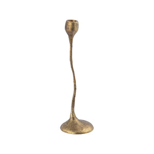 Atlas Rosen Candleholder Set of 3 - Elegant Brass Finish Taper Holders for Dining Tables & Decor AC11565-01S