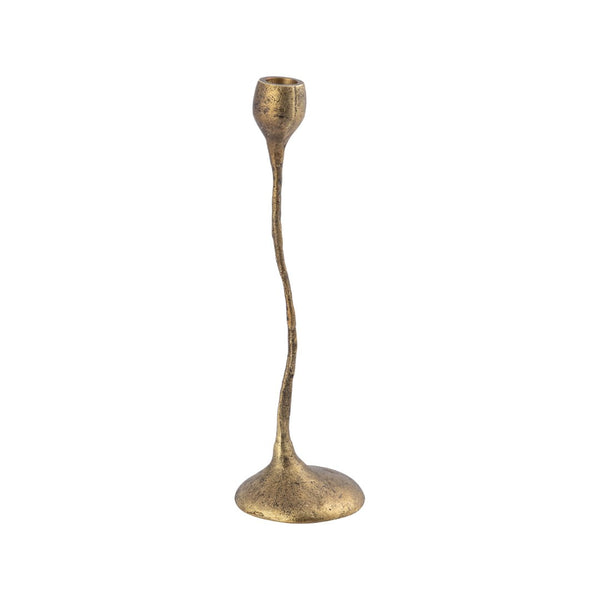 Atlas Rosen Candleholder Set of 3 - Elegant Brass Finish Taper Holders for Dining Tables & Decor AC11565-01S