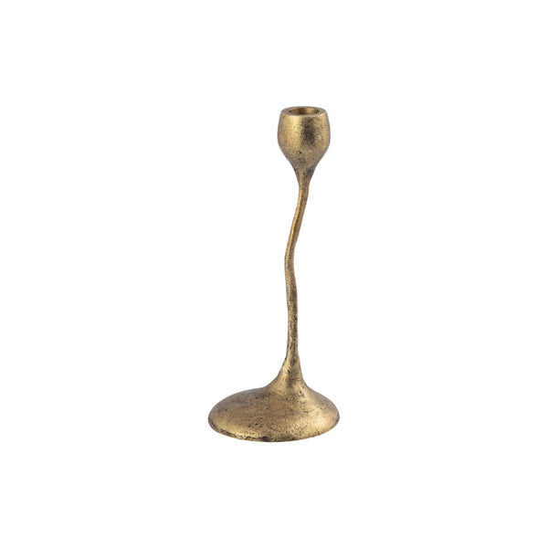 Atlas Rosen Candleholder Set of 3 - Elegant Brass Finish Taper Holders for Dining Tables & Decor AC11565-01S