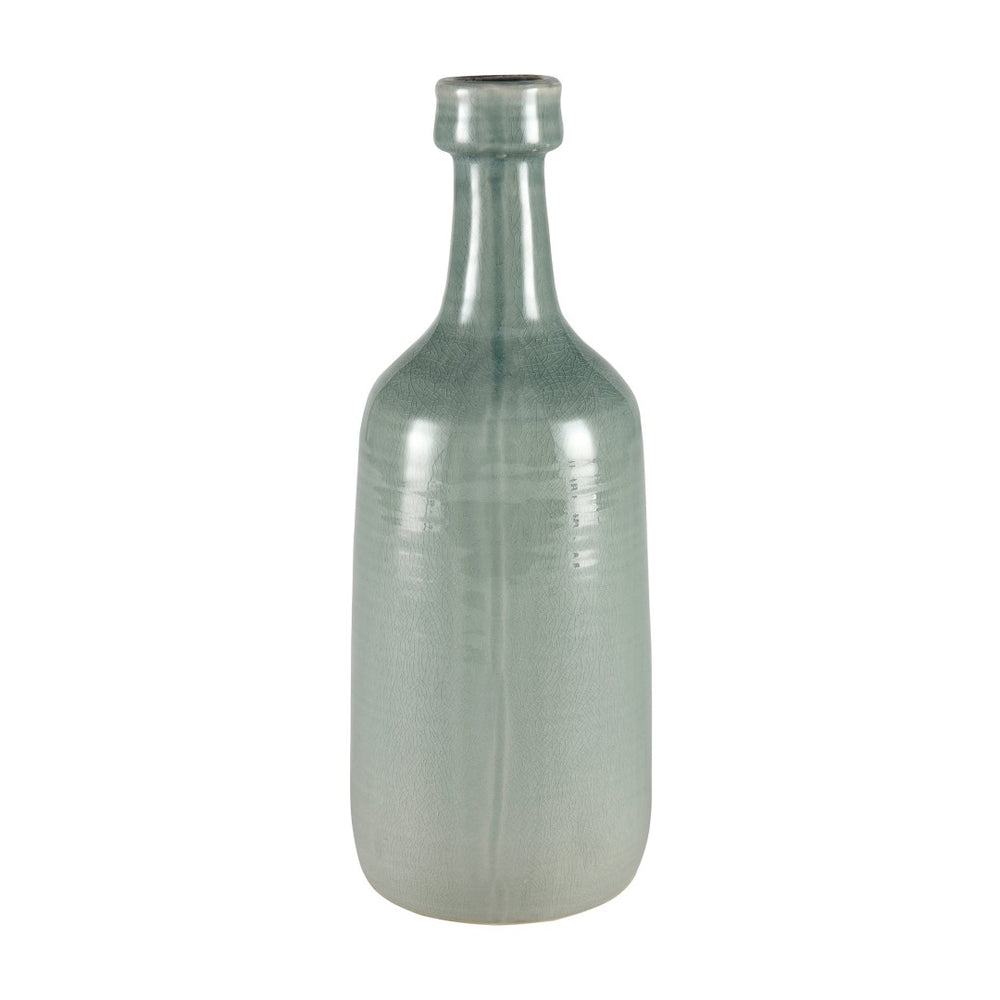 Atlas Row Vase - Large Sculptural Earthenware in Cloudy Blue Finish for Contemporary Home Decor Elegance AC11567-01