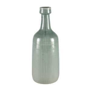 Atlas Row Vase - Large Sculptural Earthenware in Cloudy Blue Finish for Contemporary Home Decor Elegance AC11567-01