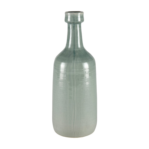 Atlas Row Vase - Large Sculptural Earthenware in Cloudy Blue Finish for Contemporary Home Decor Elegance AC11567-01