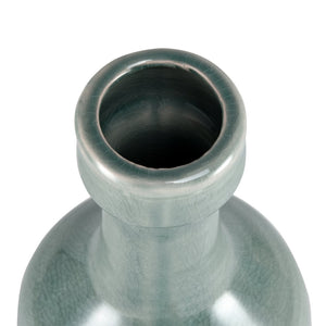 Atlas Row Vase - Large Sculptural Earthenware in Cloudy Blue Finish for Contemporary Home Decor Elegance AC11567-01
