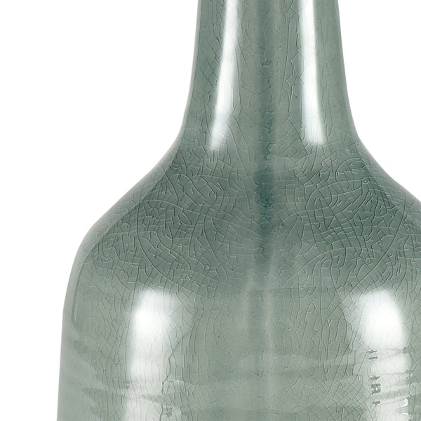 Atlas Row Vase - Large Sculptural Earthenware in Cloudy Blue Finish for Contemporary Home Decor Elegance AC11567-01