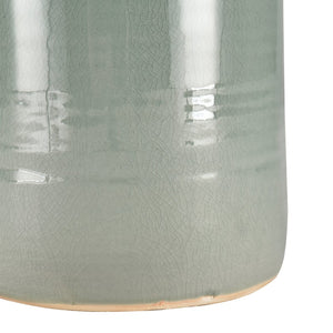 Atlas Row Vase - Large Sculptural Earthenware in Cloudy Blue Finish for Contemporary Home Decor Elegance AC11567-01