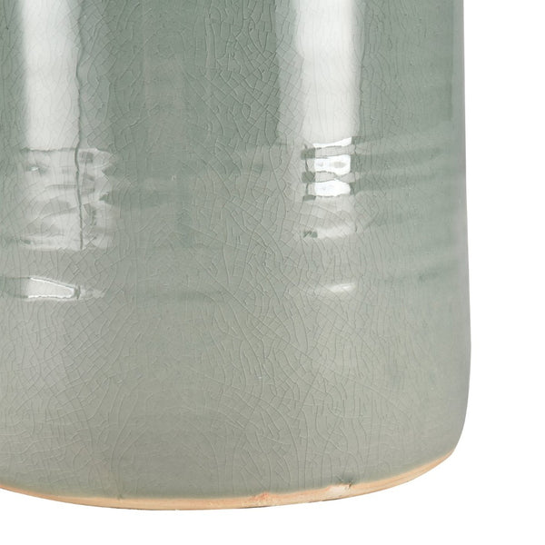Atlas Row Vase - Large Sculptural Earthenware in Cloudy Blue Finish for Contemporary Home Decor Elegance AC11567-01