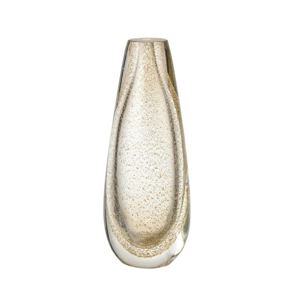 Atlas Sally Elegant Glass Vase with Gold Flecks - Glamorous Centerpiece for Any Home Décor Style AC11571-01