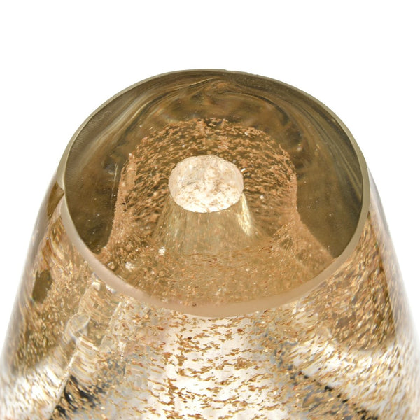 Atlas Sally Elegant Glass Vase with Gold Flecks - Glamorous Centerpiece for Any Home Décor Style AC11571-01