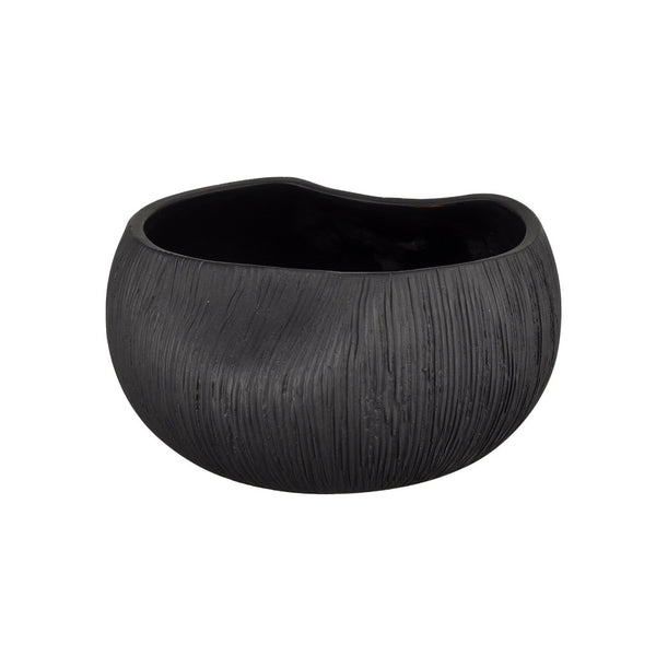 Atlas Scribing Votive - Modern Matte Black Earthenware Accent for Home Décor, Tealights & Succulents AC11573-01