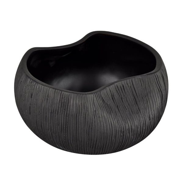 Atlas Scribing Votive - Modern Matte Black Earthenware Accent for Home Décor, Tealights & Succulents AC11573-01