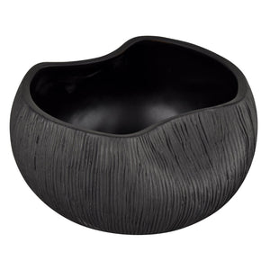 Atlas Scribing Votive - Modern Matte Black Earthenware Accent for Home Décor, Tealights & Succulents AC11573-01