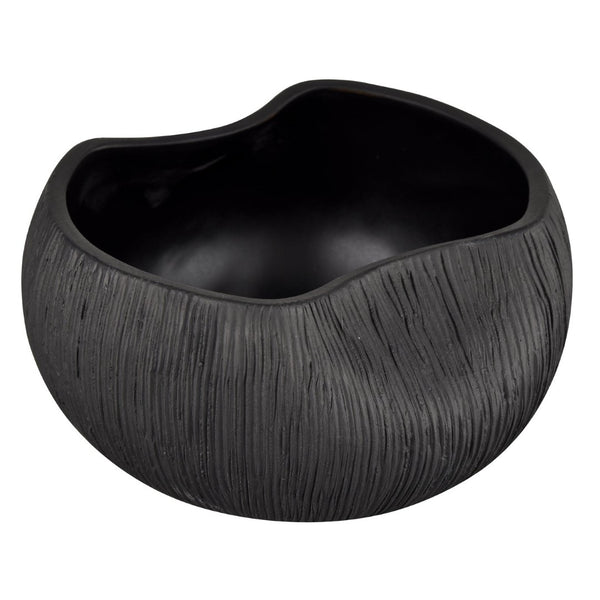 Atlas Scribing Votive - Modern Matte Black Earthenware Accent for Home Décor, Tealights & Succulents AC11573-01