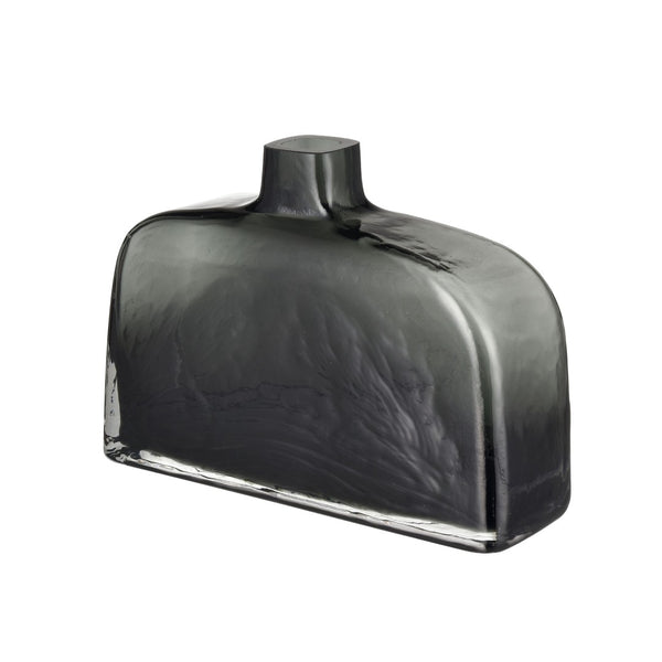 Atlas Sellen Vase - Sculptural Glass Accent with Smoky Gradient Finish for Modern Home Décor Elegance Short AC11577-01