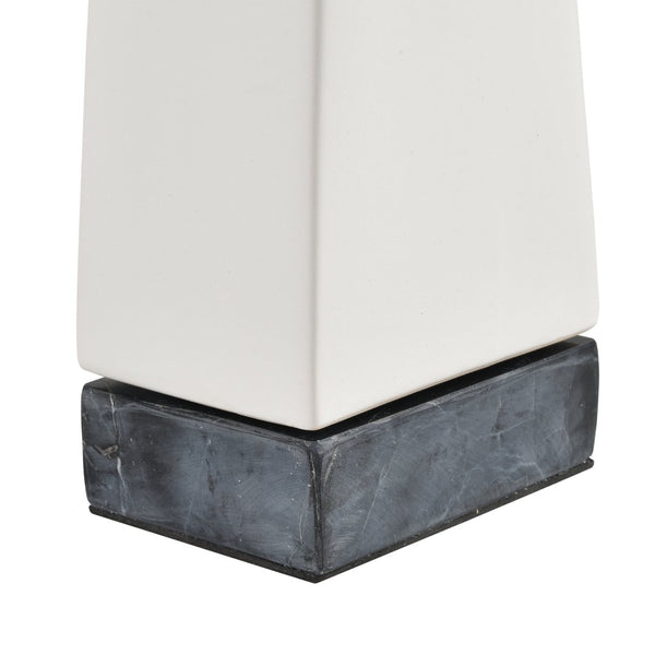 Atlas Serengeti Modern Safari Decor - Stylish White Earthenware Elephant Accent for Home Interiors Serengeti Elephant Sculpture AC11578-01