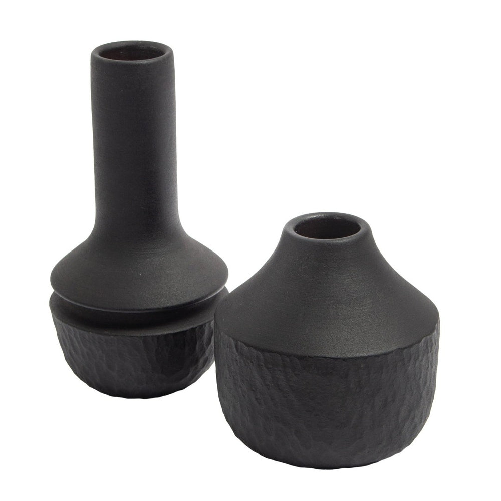 Atlas Shadow Vase - Handcrafted Minimalist Accent for Modern Décor, Ideal for Stylish Home Interiors Small Matte Black AC11584-01