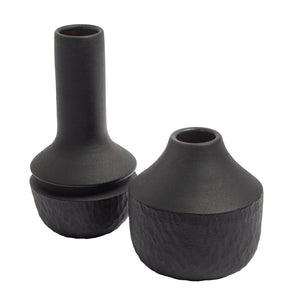 Atlas Shadow Vase - Handcrafted Minimalist Accent for Modern Décor, Ideal for Stylish Home Interiors Small Matte Black AC11584-01
