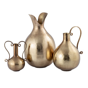 Atlas Shaffer Vase - Elegant Decorative Accessory with Timeless Gourd Shape for Sophisticated Interiors Large Brass AC11585-01