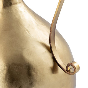 Atlas Shaffer Vase - Elegant Decorative Accessory with Timeless Gourd Shape for Sophisticated Interiors Medium Brass AC11586-01