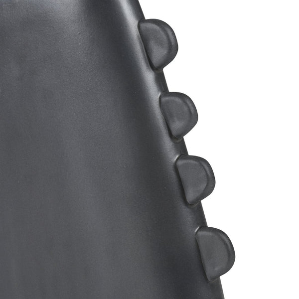 Atlas Sharpe Vase - Modern Black Earthenware Accent with Sculptural Design for Stylish Home Decor AC11588-01