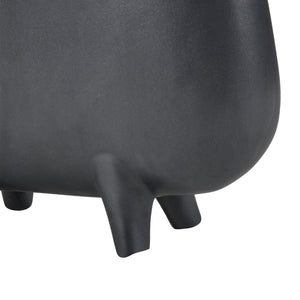 Atlas Sharpe Vase - Modern Black Earthenware Accent with Sculptural Design for Stylish Home Decor AC11588-01