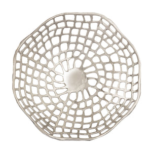 Atlas Shore Weave Basket Set of 3 - Modern Nickel Open-Framework Baskets for Coastal Decor & Storage AC11590-01S