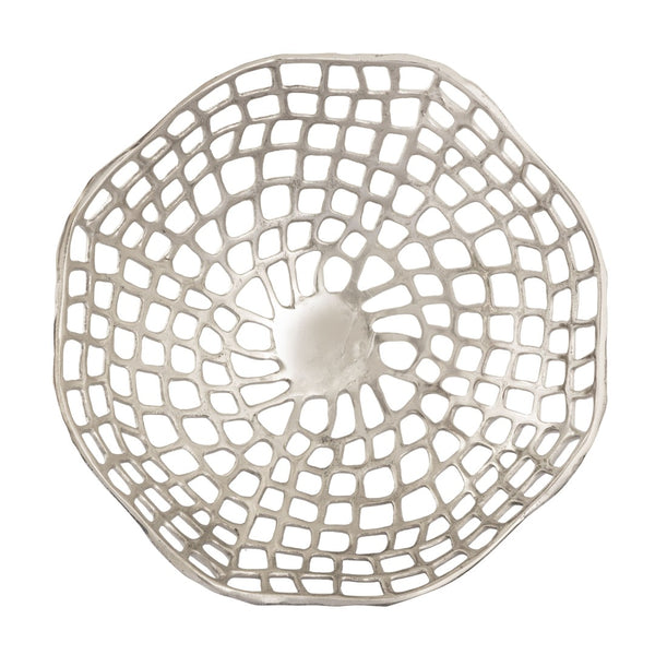 Atlas Shore Weave Basket Set of 3 - Modern Nickel Open-Framework Baskets for Coastal Decor & Storage AC11590-01S
